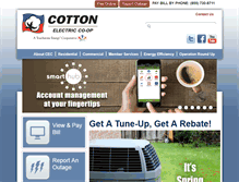 Tablet Screenshot of cottonelectric.com